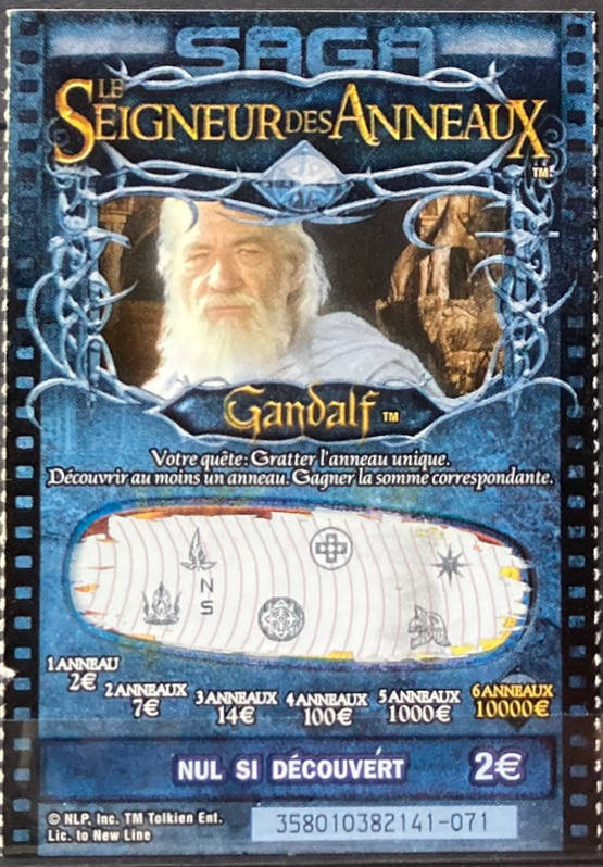 Ticket à gratter Gandalf